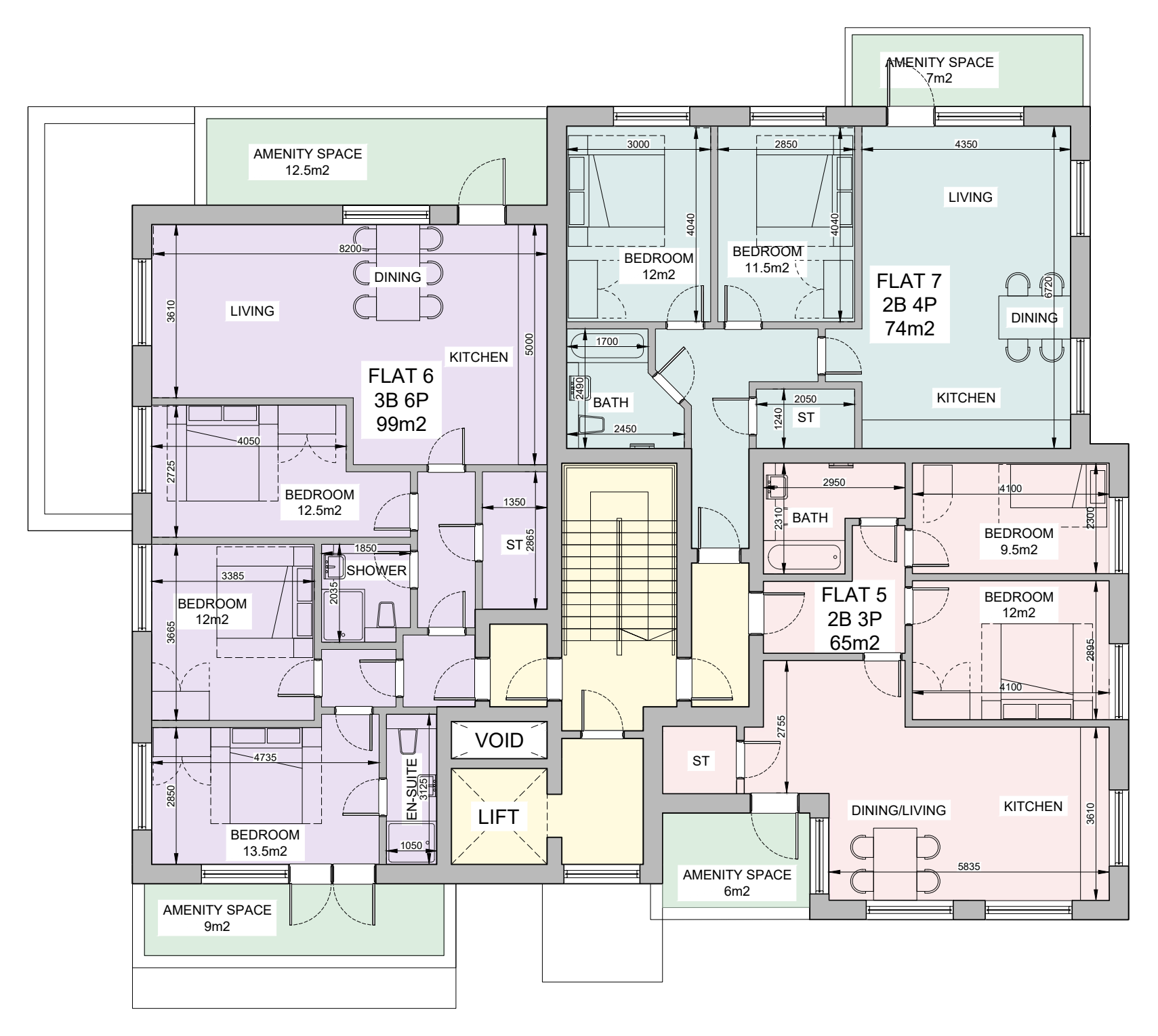The Terraces second floor plan