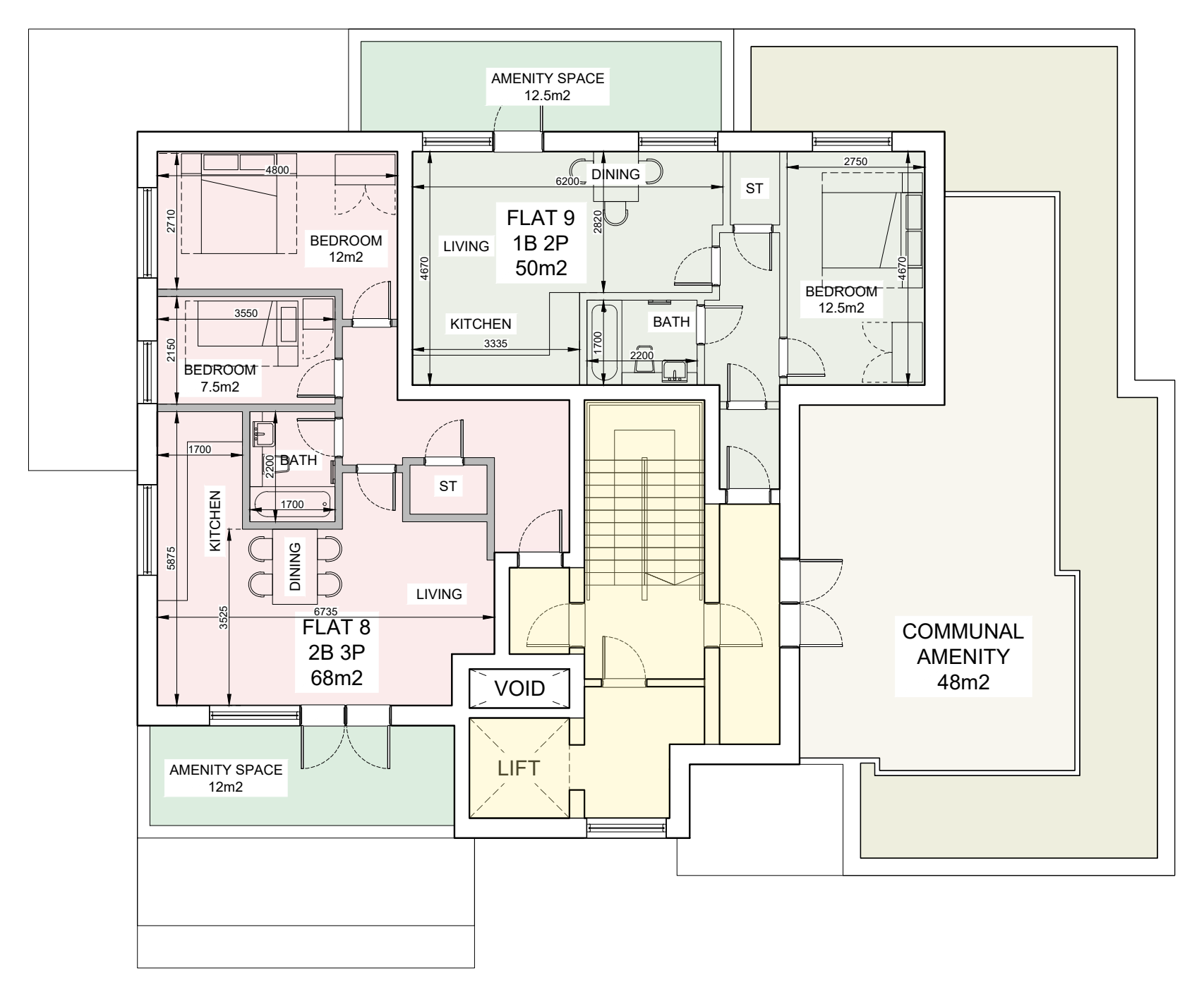 The Terraces third floor plan